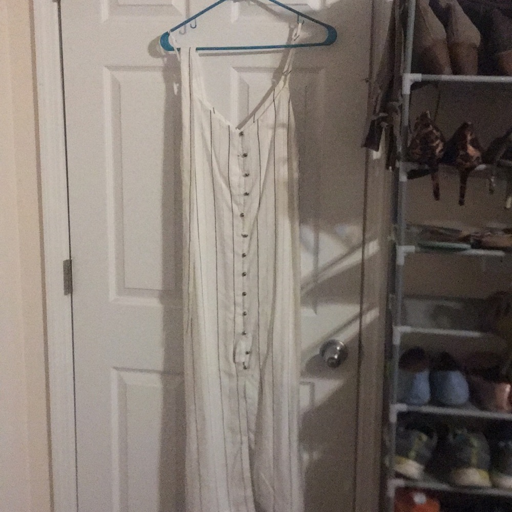 Miss Me midi striped button up dress large BNWT